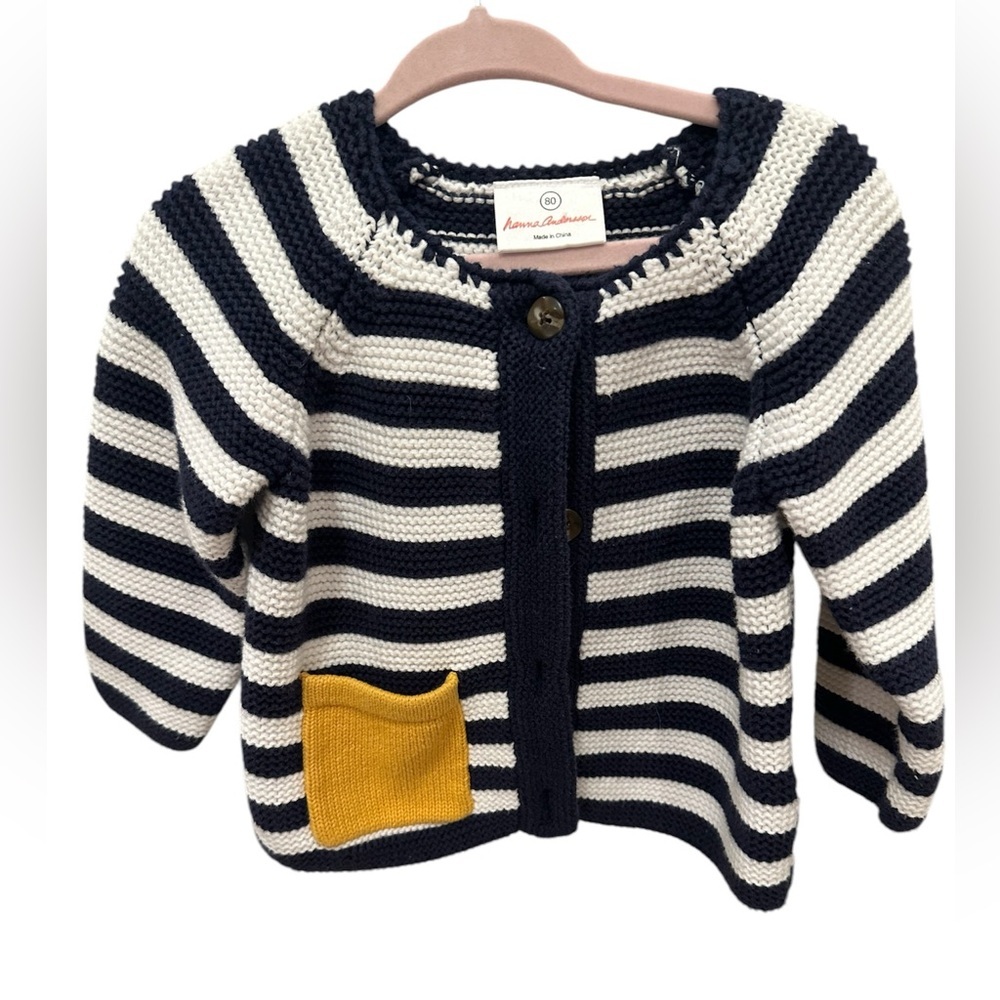 Hanna Andersson Striped Sweater Size 80 (12-18/24 months)